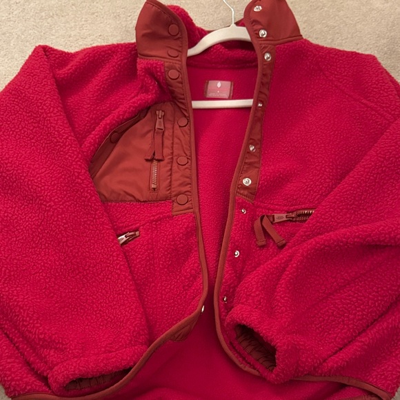 FP Movement by Free People Red Teddy Jacket - Picture 3 of 4
